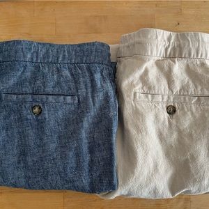 Old Navy M Men’s Linen pants in Blue and Ivory
